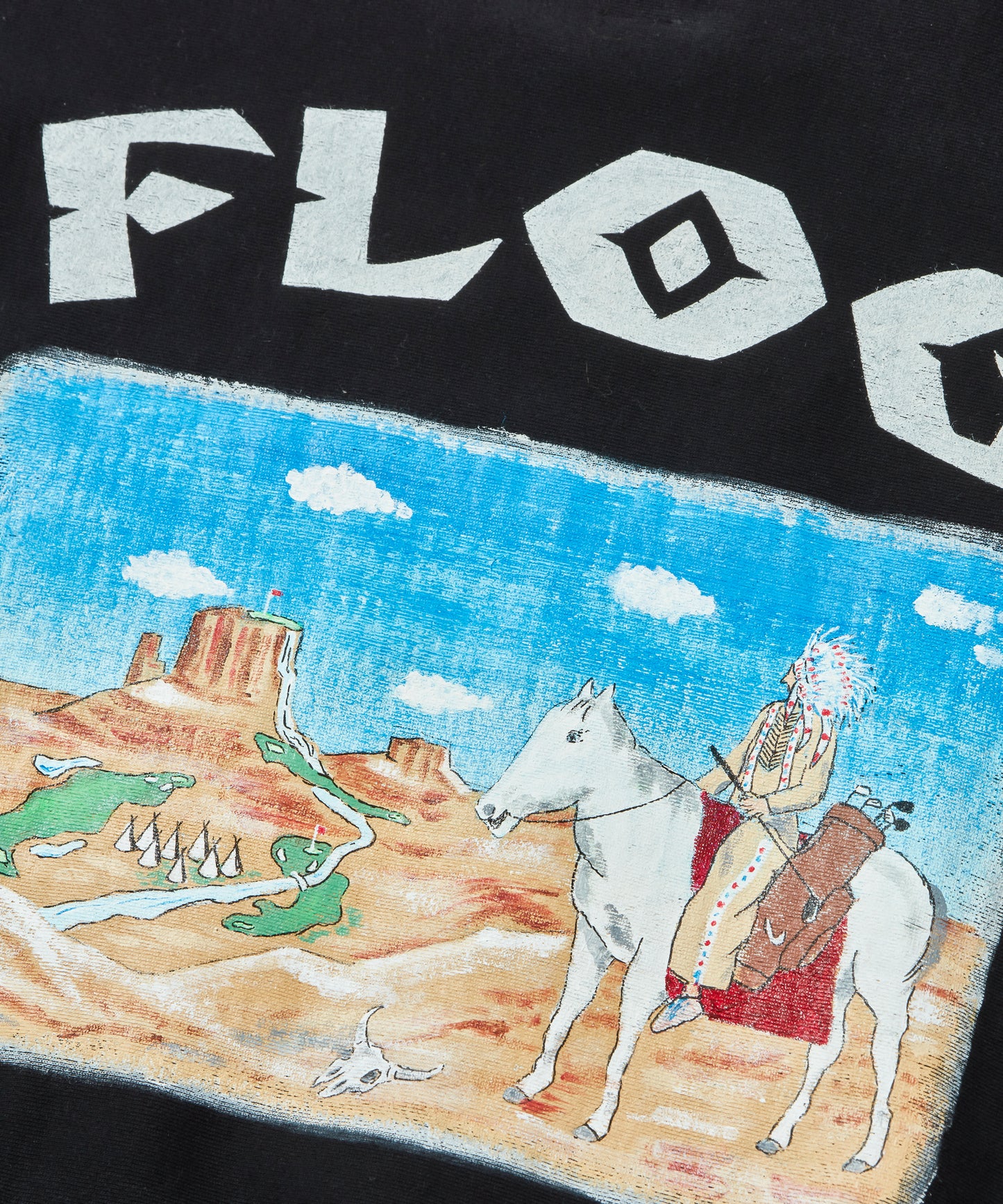 【受注生産】Hand painted Indian crew sweatshirt