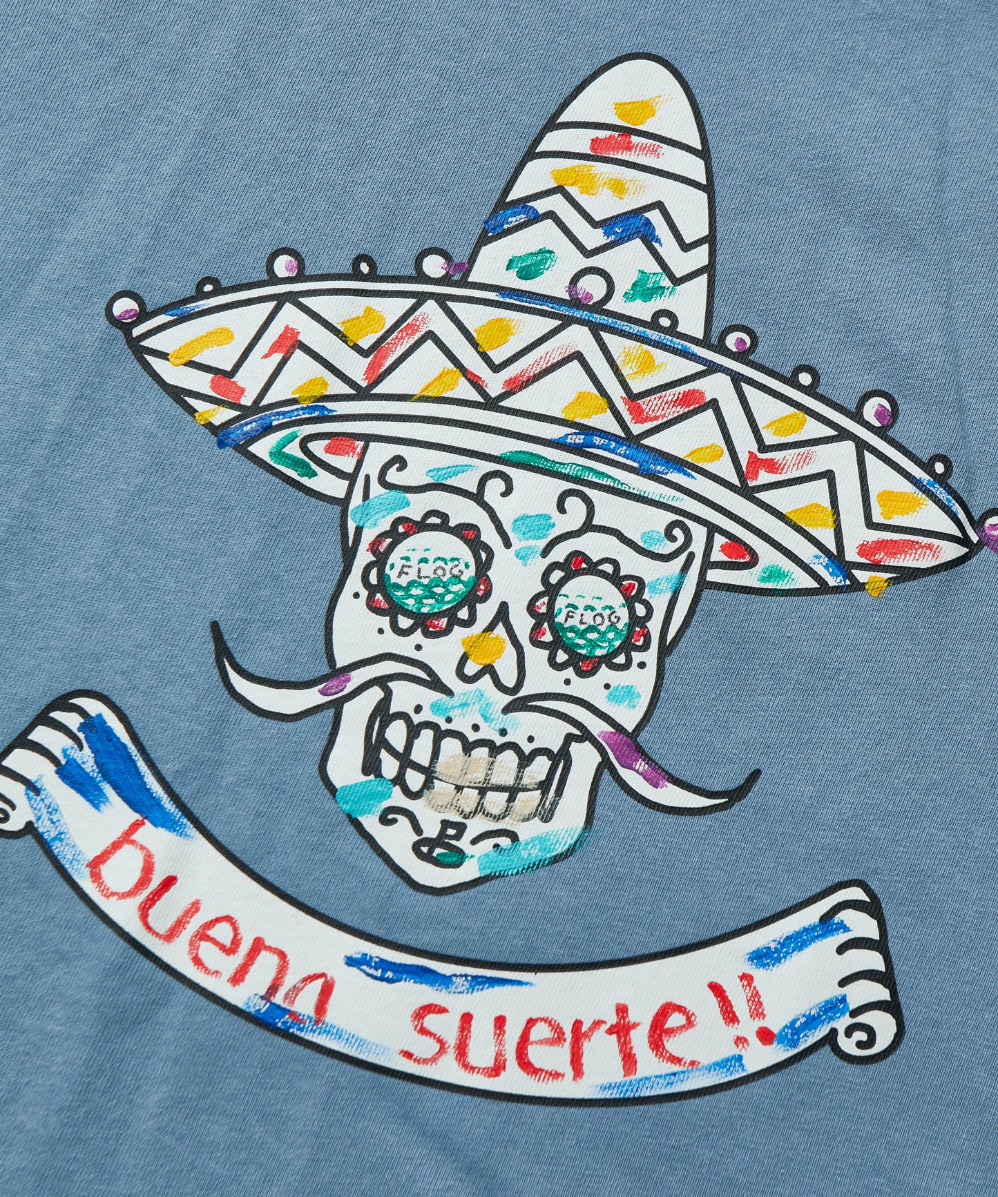 Hand painted Mexican skull T-shirt