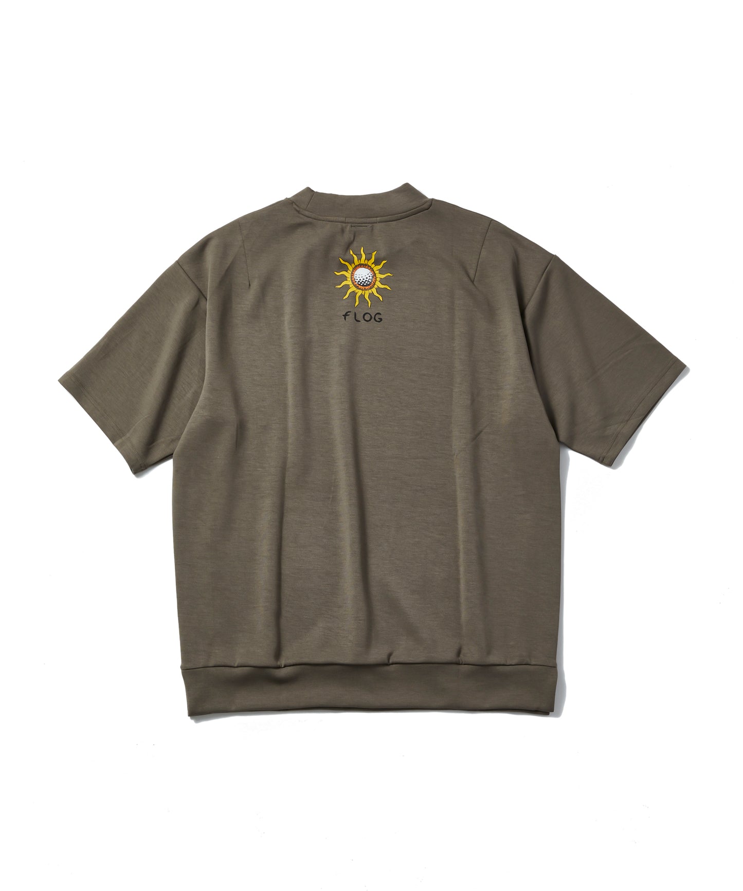 Mock neck loose-fit shirt