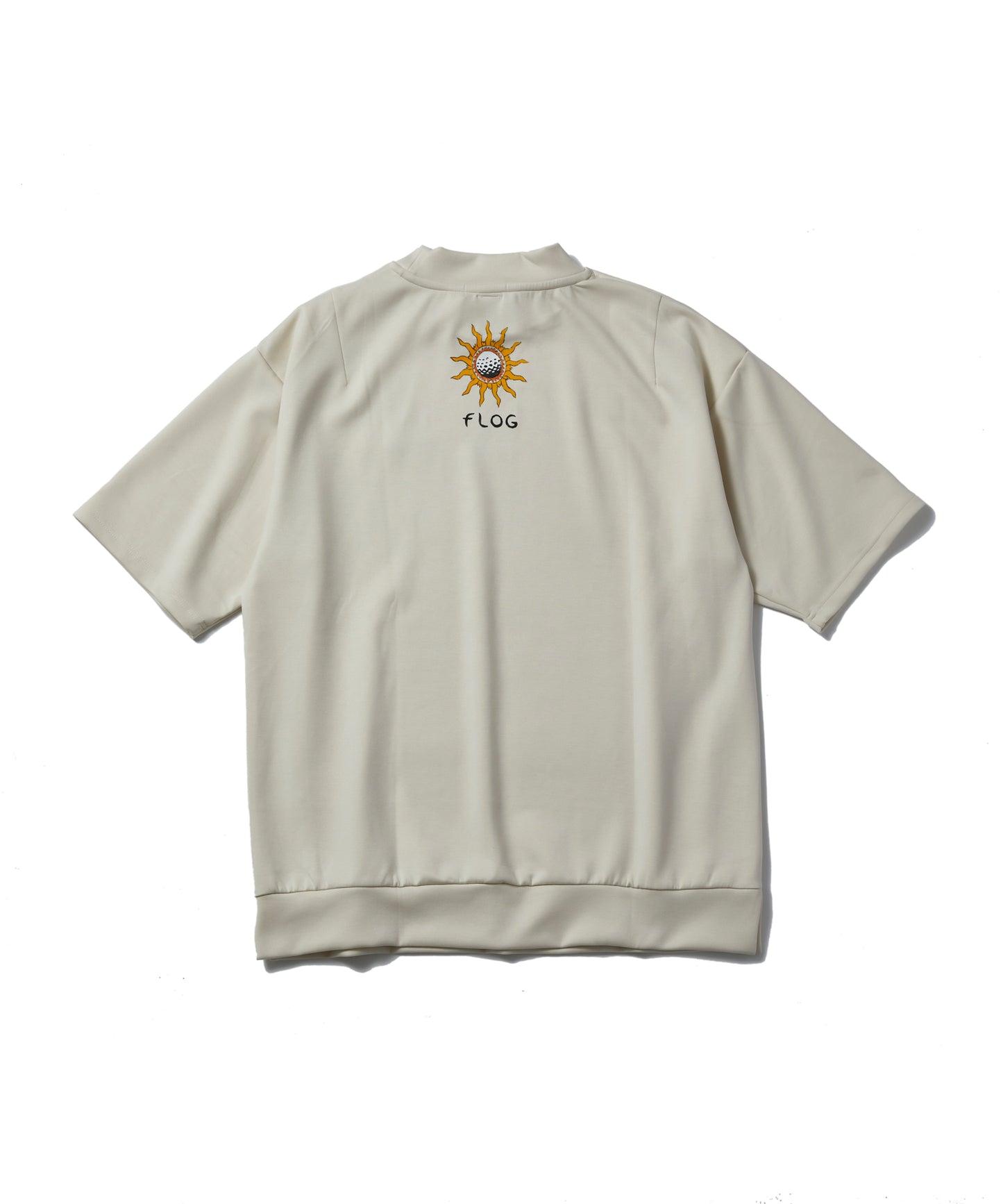 Mock neck loose-fit shirt