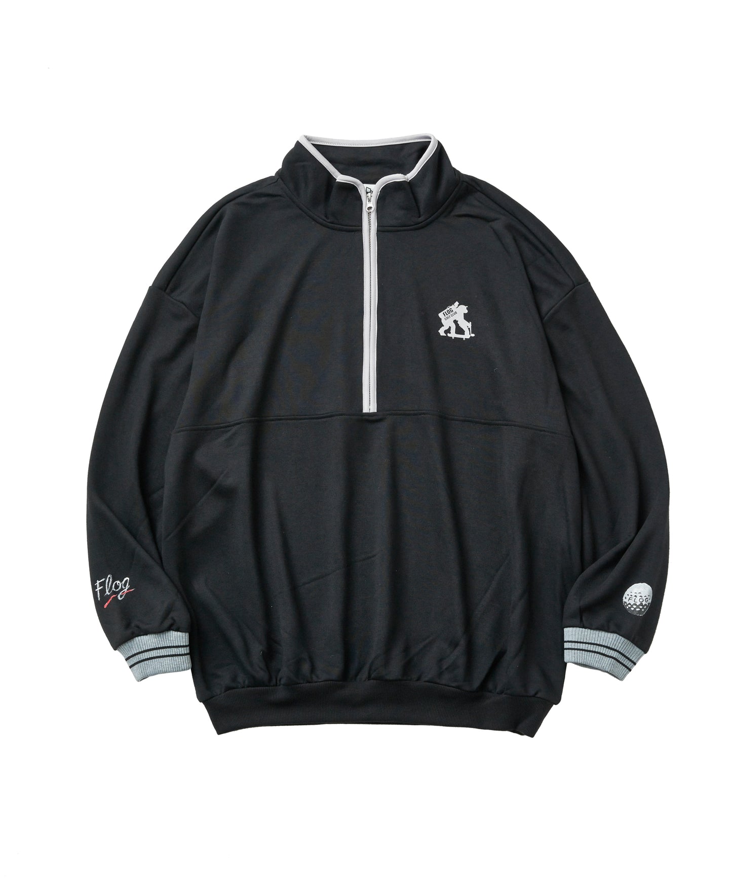 half zip loose fit sweatshirt