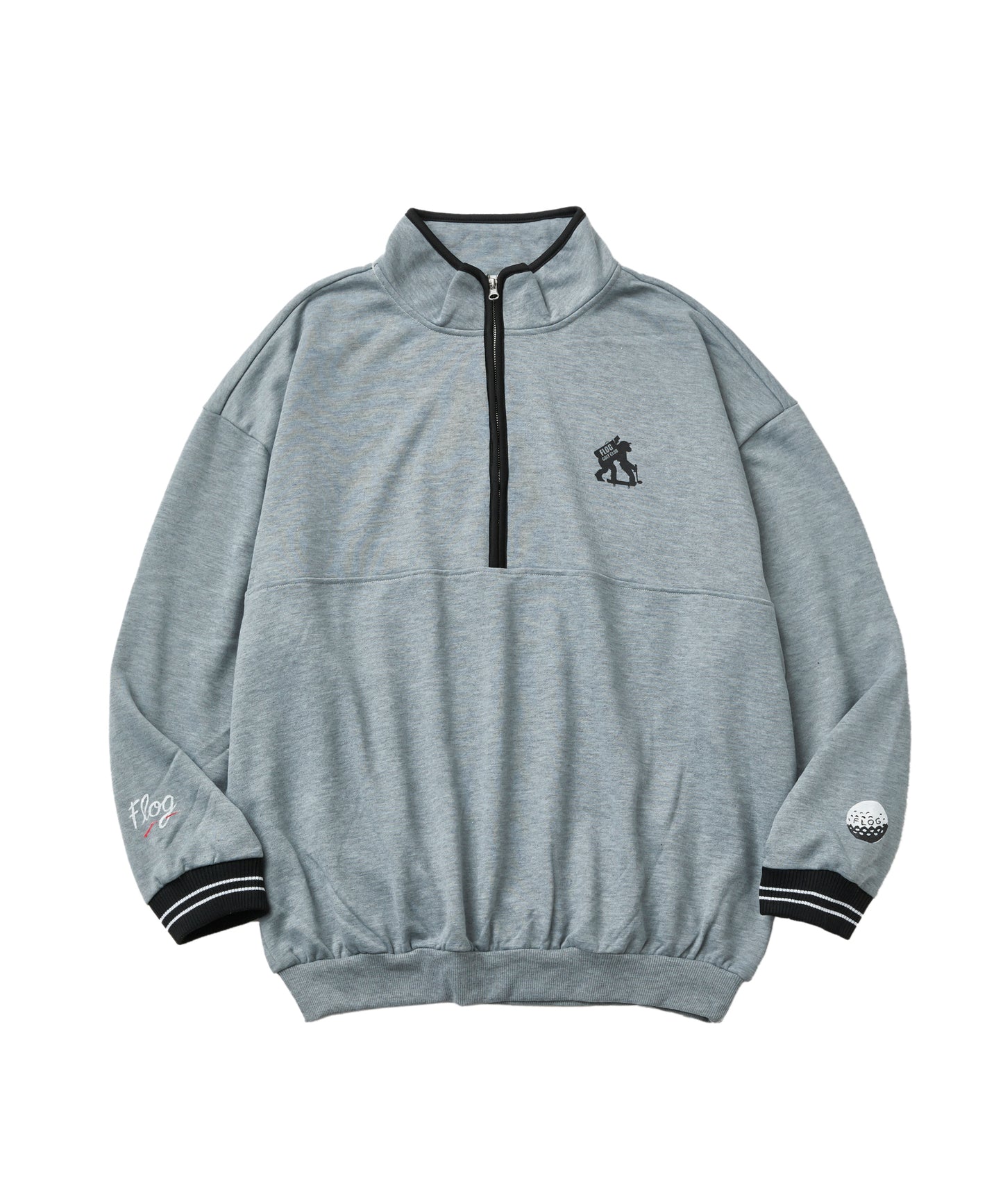half zip loose fit sweatshirt