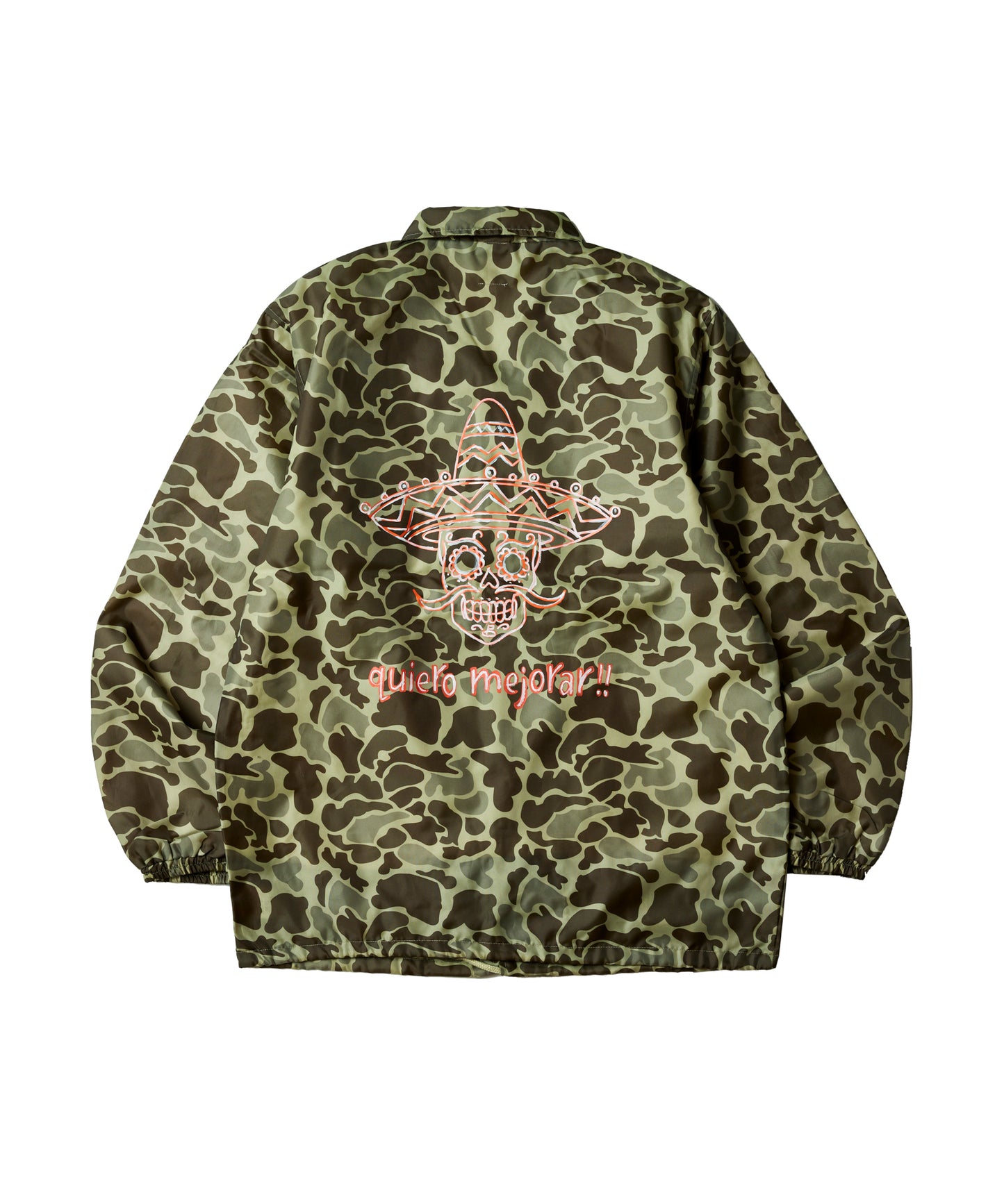 Hand painted camo coach jacket