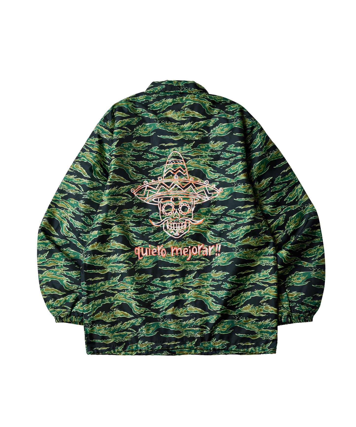 Hand painted camo coach jacket