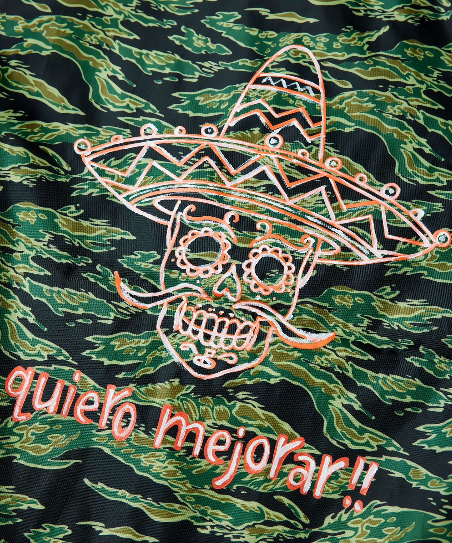 Hand painted camo coach jacket