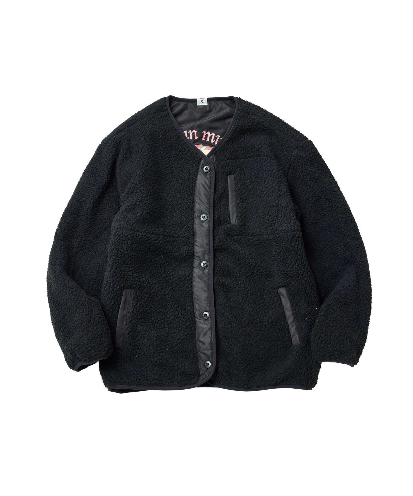 Reversible collarless jacket