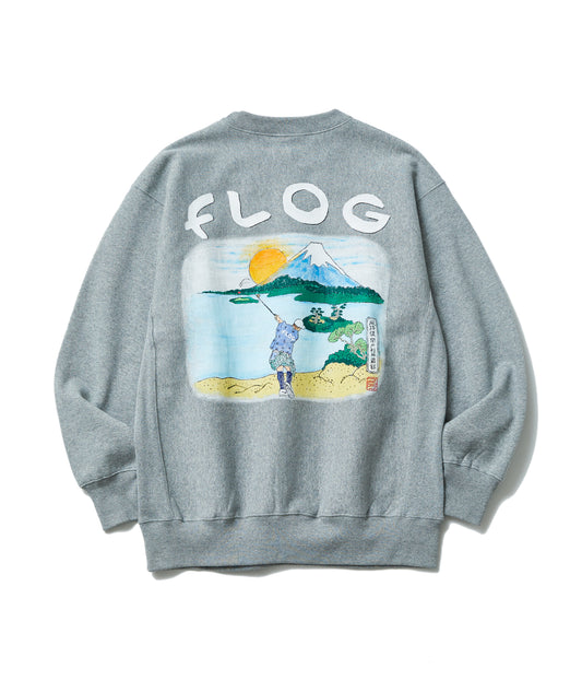 受注生産【Hand painted】Ukyo-e Crew neck sweatshirt