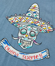画像をギャラリービューアに読み込む, Hand painted Mexican skull T-shirt
