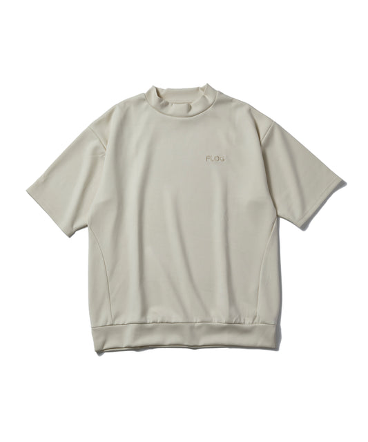 Mock neck loose-fit shirt