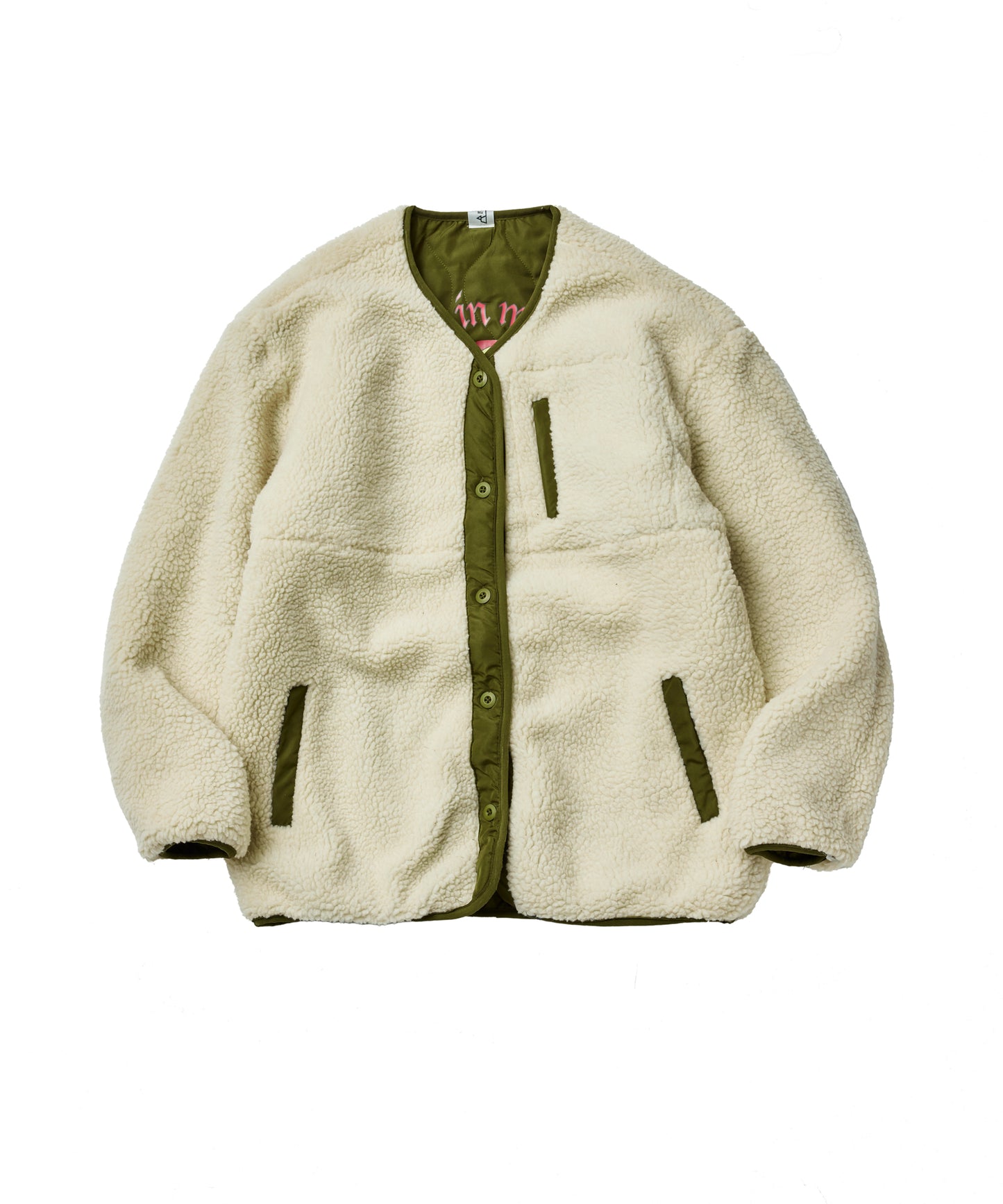 Reversible collarless jacket
