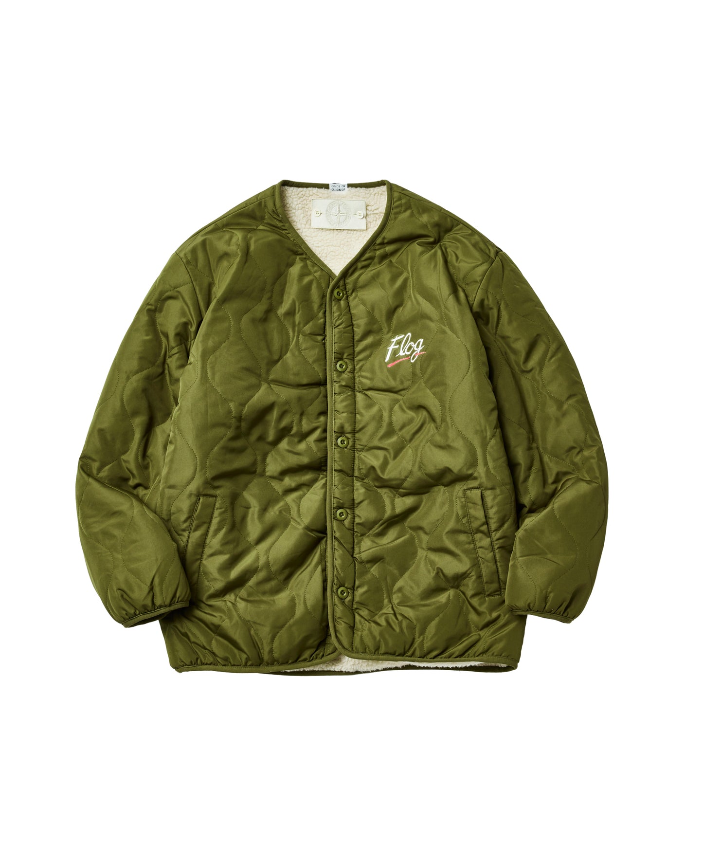 Reversible collarless jacket